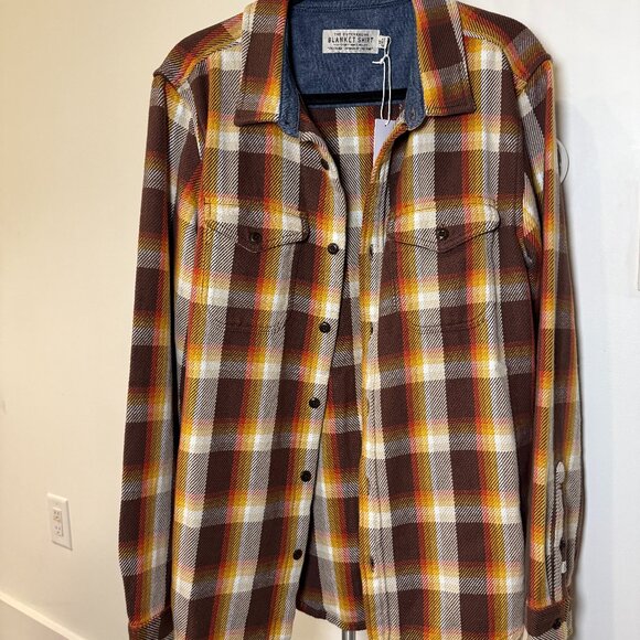 NWT Outerknown Blanket Shirt – SOLD-OUT Color! –Dark Roast Nostalgic Plaid M MED - Picture 1 of 12